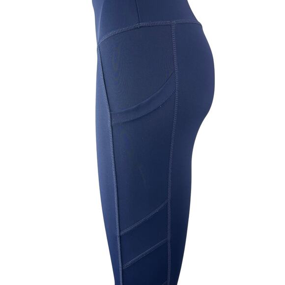 New Balance Harmony Pocket Blue High Waist Activewear Skinny Leggings Pants Sz S - Picture 2 of 5